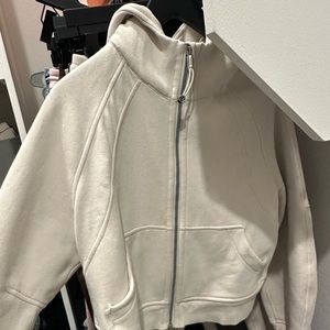 lululemon scuba oversized full zip white opal